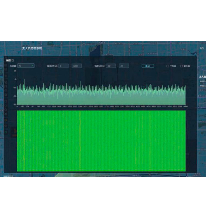 3000m-6000m IP66 tragbare Drohnendetektor 16GB Verbindungskommandoplattformsystem 2
