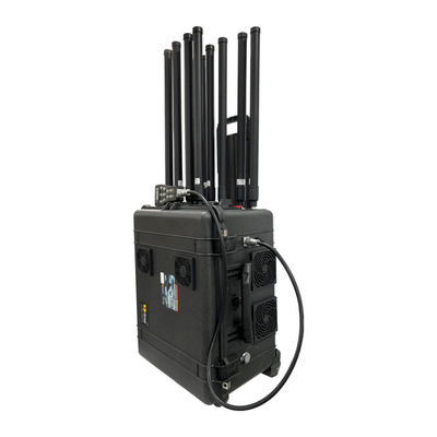 8 Kanal 3KM Trolley-Style Drohne-Jammer 1,2 GHz 1,4 GHz 1,5 GHz 2,4 GHz 5,2 GHz 5,8 GHz