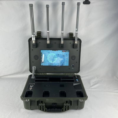 5KM~10KM 360° Vollluftraum IP66 Schutzniveau 900M 1.4G 2.4G 5.2G 5.8GHz 10 Stunden Betrieb Drohnendetektor-Erkennung
