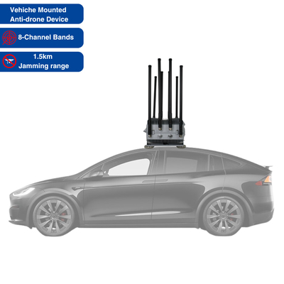Fahrzeugmontierte Magnet-Drohnen-Signalstörungskasse 8-Kanal-Bänder FPV-Drohnen-Jammerer