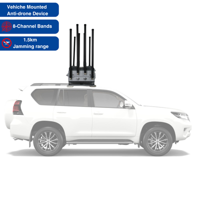 500-1500m Reichweite Fahrzeugmontierte magnetische Drohnen-Signalstörgeräte für Anti-FPV-Verteidigung