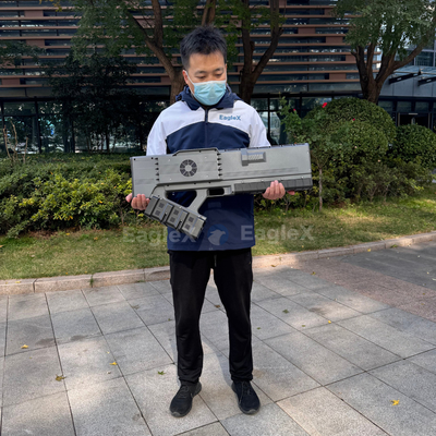 36h Langlebigkeit Portable Drohnen Verteidigungslösung für Militärpolizei Konzerte 1-3KM FPV Drohne Jammer Mit 5KM Detektion Detektor