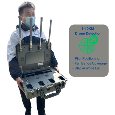 8KM FPV Drohnenerkennung Reichweite Portable Handheld UAV Drohnen Detektor für Konzert, Polizei, Truppen, Auto