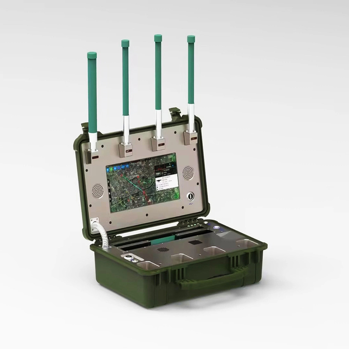 5KM~10KM 360° Vollluftraum IP66 Schutzniveau 900M 1.4G 2.4G 5.2G 5.8GHz 10 Stunden Betrieb Drohnendetektor-Erkennung 0