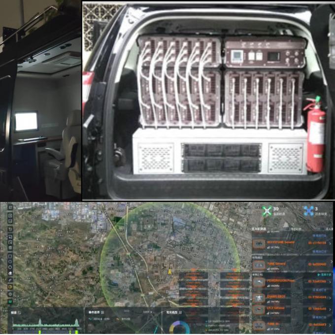 SUV-Fahrzeug Drohnen-Jammer 8KM Erkennung FPV 3KM Gegenmaßnahme Anti-Drohnen-Lösung 0