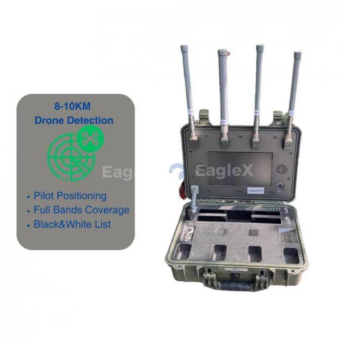 25MHz~6GHz Alle Bands Koffer-Detektor FPV Drohnen-Detektor für Konzert, Polizei, Truppen, Auto 1